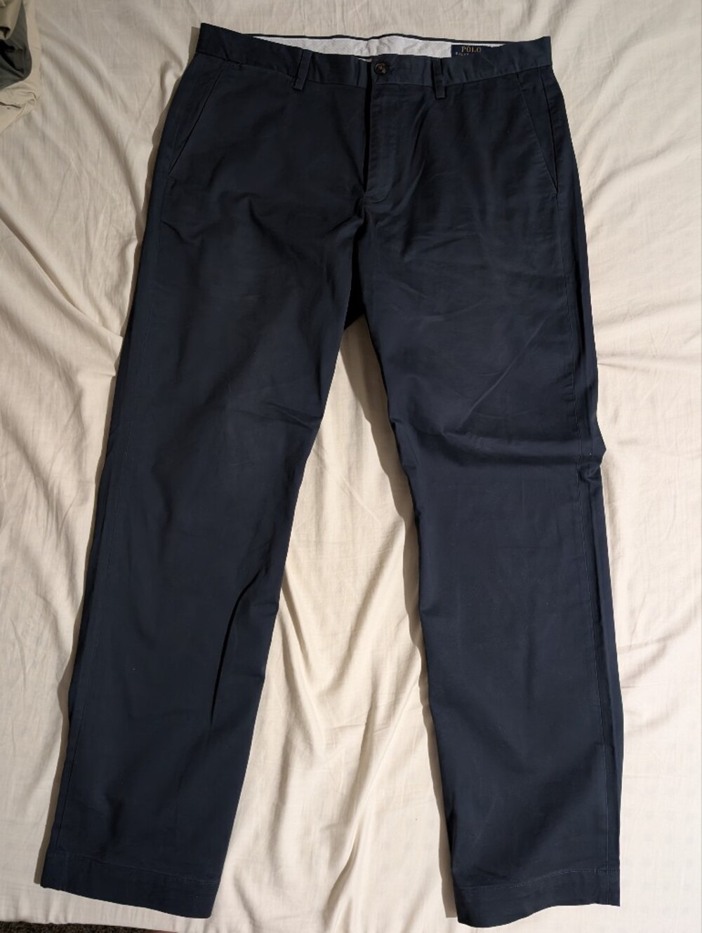 Polo Ralph Lauren Men's Stretch Straight Fit Chino Khakis Dress Pants Navy 35x32